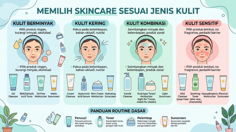 Cara Memilih Skincare Sesuai Jenis Kulit Agar Wajah Sehat dan Terawat