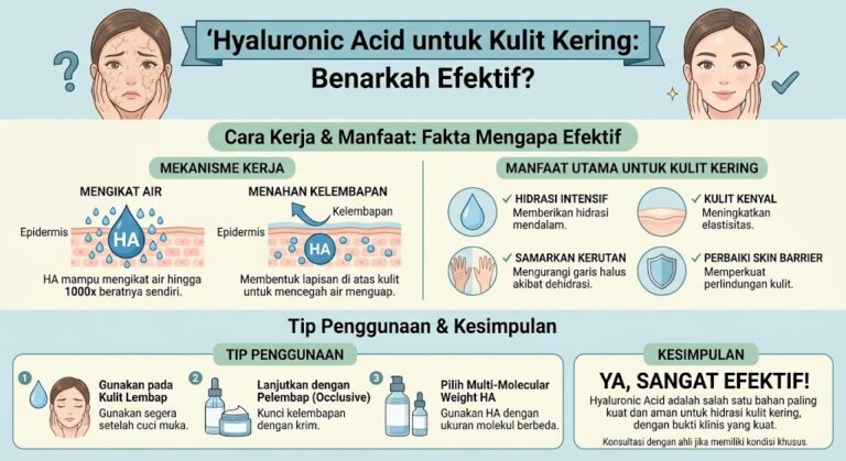 Hyaluronic Acid untuk Kulit Kering, Benarkah Efektif?