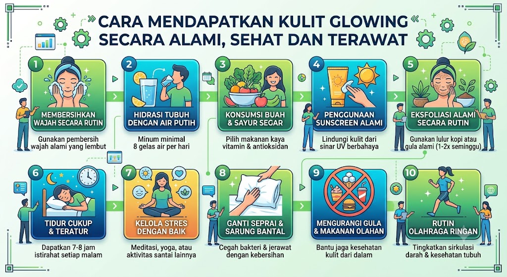 Cara Mendapatkan Kulit Glowing Secara Alami, Sehat dan Terawat